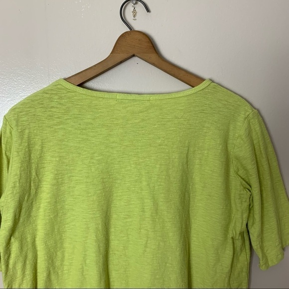[Cut Loose] Chartreuse Green Cropped Short Sleeve Top - Picture 9 of 9
